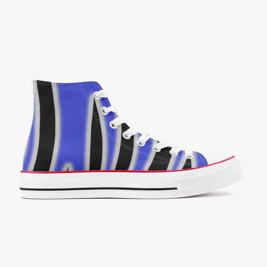 Blue Zebra High-Top Canvas Shoes - By Art Manifested - ENE TRENDS -custom designed-personalized-near me-shirt-clothes-dress-amazon-top-luxury-fashion-men-women-kids-streetwear-IG