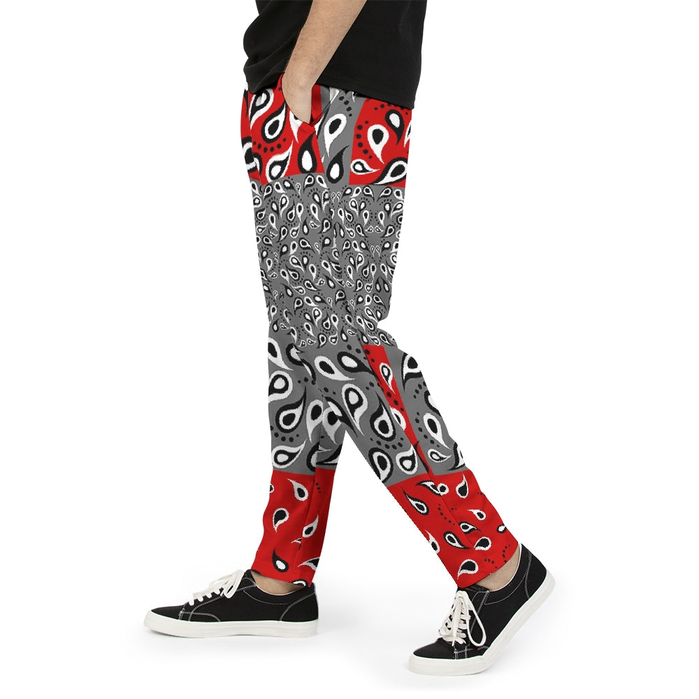 VAQUERO RED Men's Joggers 'CUT & SEW MADE TO ORDER' Men's Joggers - ENE TRENDS