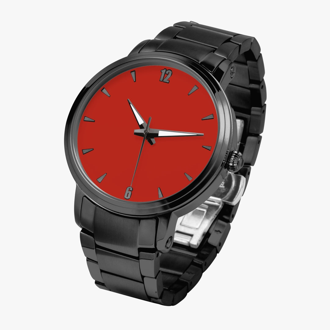 Red Face Customizable New Steel Strap Automatic Watch (With Indicators) - ENE TRENDS -custom designed-personalized- tailored-suits-near me-shirt-clothes-dress-amazon-top-luxury-fashion-men-women-kids-streetwear-IG-best