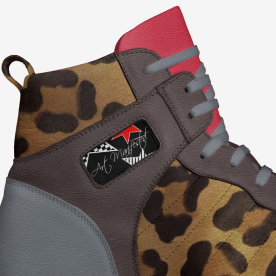 "CHEETA IMPRESSION" Limited Edition Custom Retro Basketball Sneakers (Up to Size 17.5) - ENE TRENDS