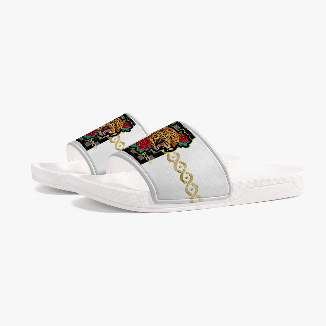 Polished Punteggiato Level 1 Casual Sandals Slides - White Wht - ENE TRENDS -custom designed-personalized-near me-shirt-clothes-dress-amazon-top-luxury-fashion-men-women-kids-streetwear-IG
