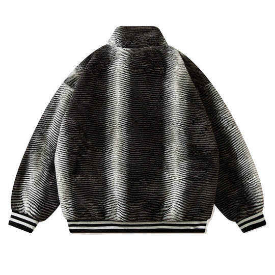 Plush Tiger-Print Coat jacket - Unisex - ENE TRENDS -custom designed-personalized-near me-shirt-clothes-dress-amazon-top-luxury-fashion-men-women-kids-streetwear-IG