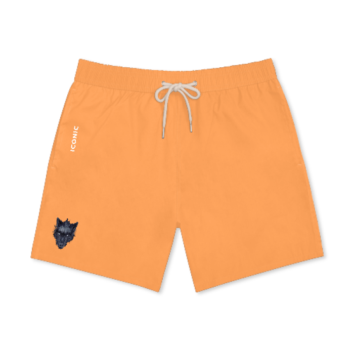 Iconic Alpha Wolf Men's Color-Changing Beach Shorts