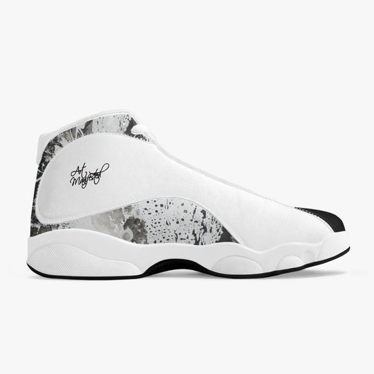 Sacred Heart High-Top Vegan Leather Basketball Unisex Sneakers - White - ENE TRENDS -custom designed-personalized-near me-shirt-clothes-dress-amazon-top-luxury-fashion-men-women-kids-streetwear-IG