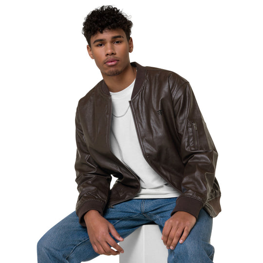 OTG Off the Grid Leather Bomber Jacket, Kanye, street_fasion_trends_ene_Brown_PU_faux_cool_looks_Mens
