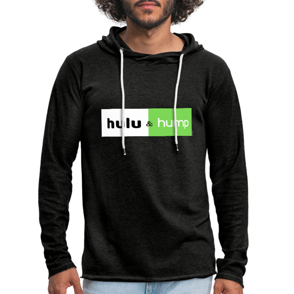 Hulu and Hump Unisex Lightweight Terry Hoodie - charcoal gray