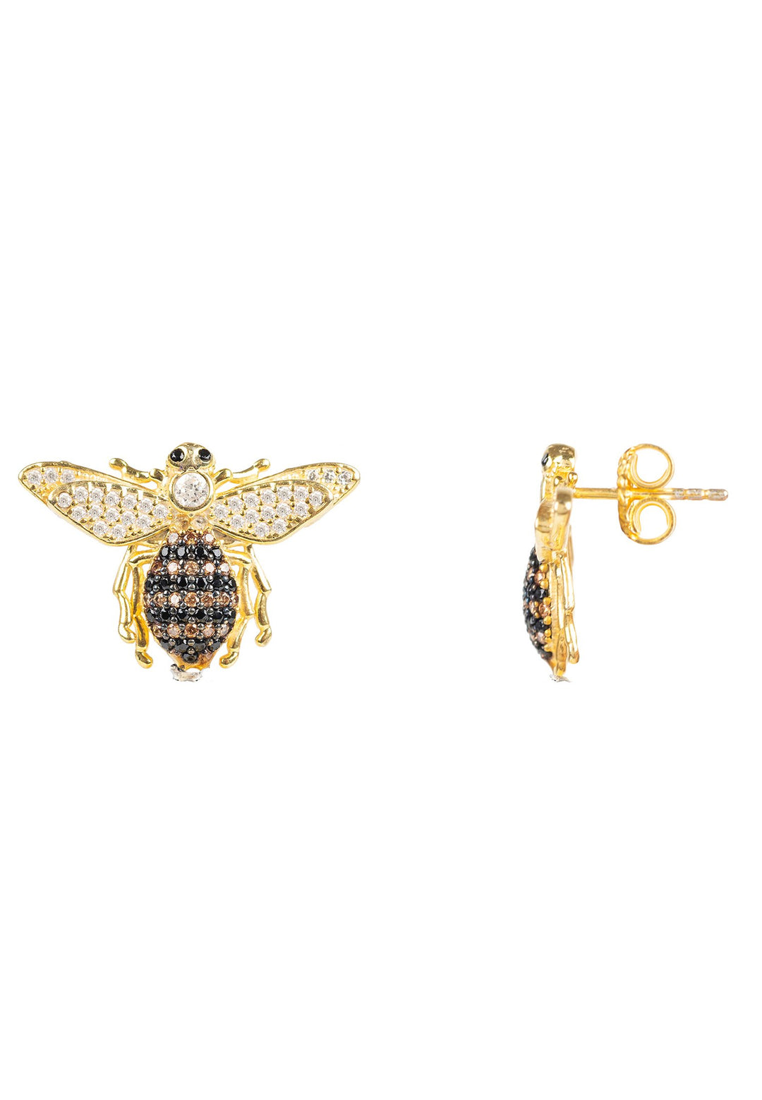 Honey Bee Stud Earrings Gold - ENE TRENDS -custom designed-personalized-near me-shirt-clothes-dress-amazon-top-luxury-fashion-men-women-kids-streetwear-IG
