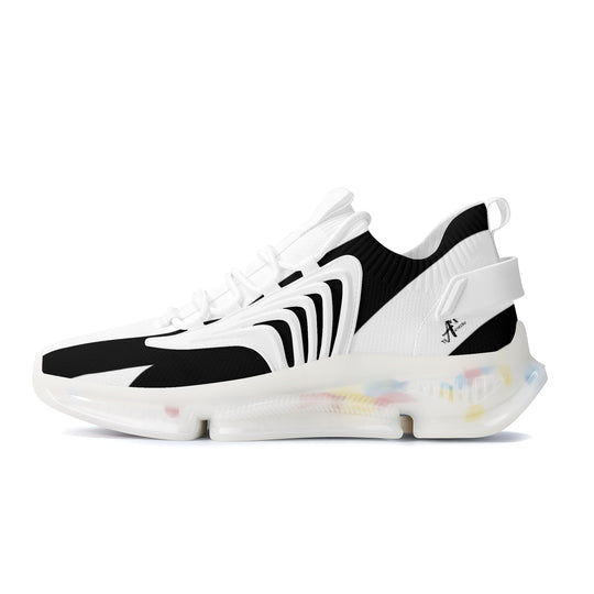 Manifest React Air Max Sneakers - White- split -TPU, Air Max - Custom-Manifest-Art- Sneaker- tennis shoes- cothing Store-mens-womens-white-black-casual-sock-soft-lace-up
