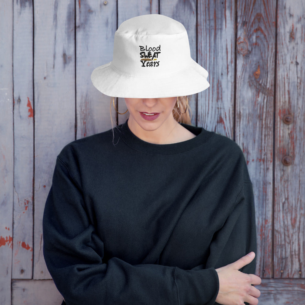 Blood Sweat And Years Embroidered Bucket Hat (3 Colors) - ENE TRENDS -custom designed-personalized-near me-shirt-clothes-dress-amazon-top-luxury-fashion-men-women-kids-streetwear-IG