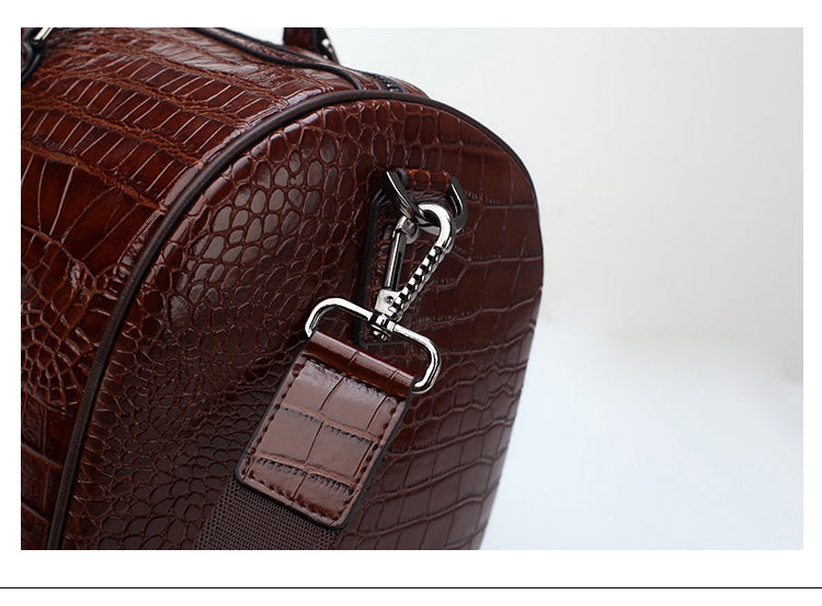 100% Genuine Leather Alligator Pattern Travel Bag (Free Express Shipping) - ENE TRENDS