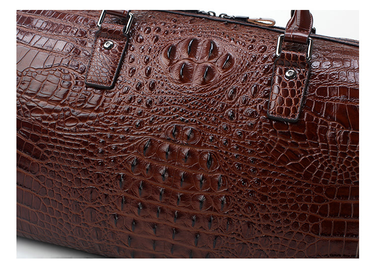 100% Genuine Leather Alligator Pattern Travel Bag (Free Express Shipping) - ENE TRENDS