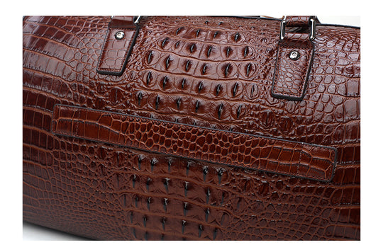 100% Genuine Leather Alligator Pattern Travel Bag (Free Express Shipping) - ENE TRENDS