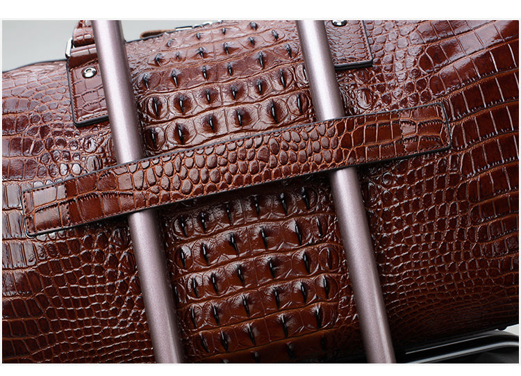 100% Genuine Leather Alligator Pattern Travel Bag (Free Express Shipping) - ENE TRENDS