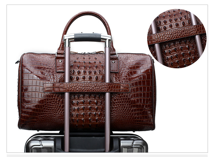 100% Genuine Leather Alligator Pattern Travel Bag (Free Express Shipping) - ENE TRENDS