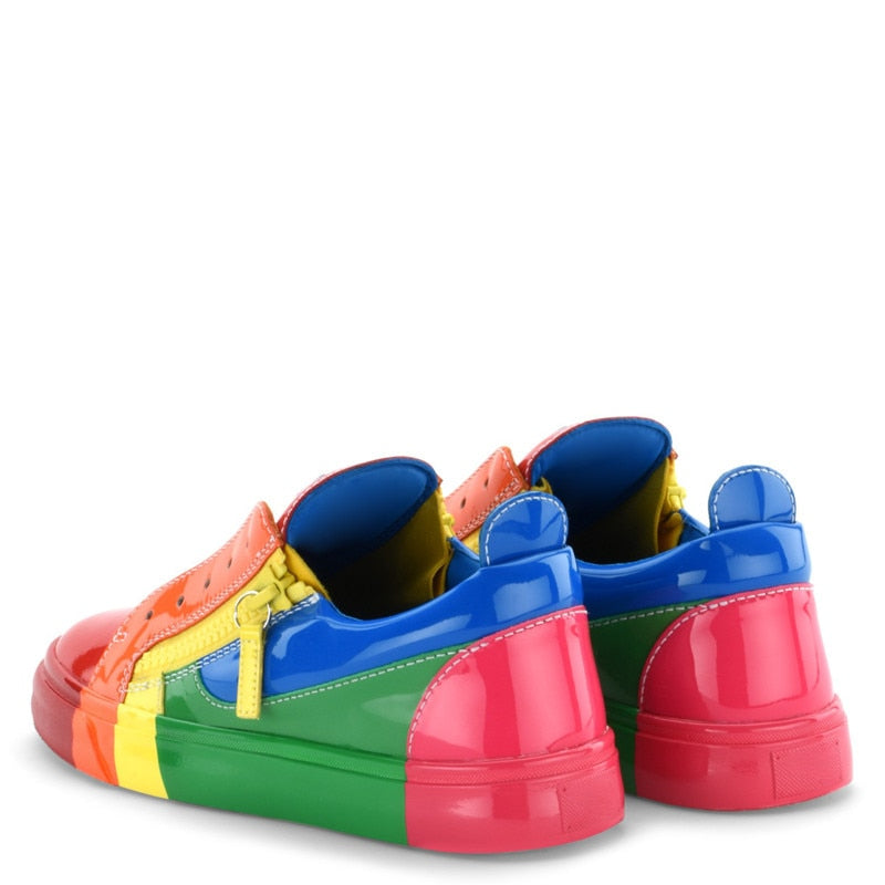 Retro Skittles Rainbow Color Men Casual Sneakers - ENE TRENDS