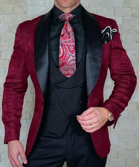 Italian Design Custom Black/Gold Detail 3 Piece Suit - ENE TRENDS -custom designed-personalized-near me-shirt-clothes-dress-amazon-top-luxury-fashion-men-women-kids-streetwear-IG