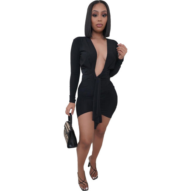Bodycon Dresses Long Sleeve Cocktail Dresses Amazon Sonya Deep V