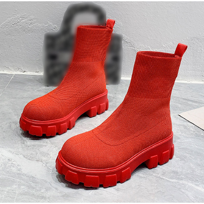 Chyna Knitted Platform Slip-On Ankle Boots - ENE TRENDS -custom designed-personalized-near me-shirt-clothes-dress-amazon-top-luxury-fashion-men-women-kids-streetwear-IG