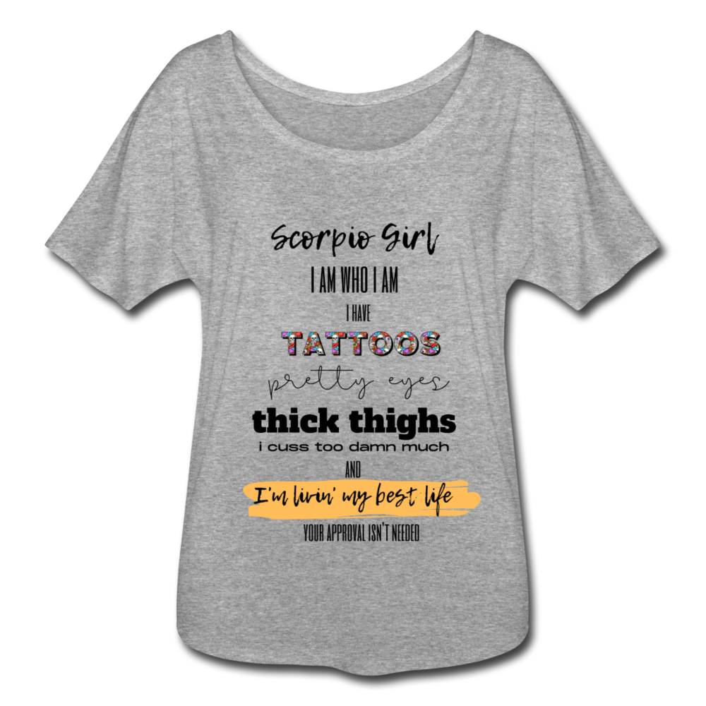 "Corinne" Women’s Flowy T-Shirt - heather gray