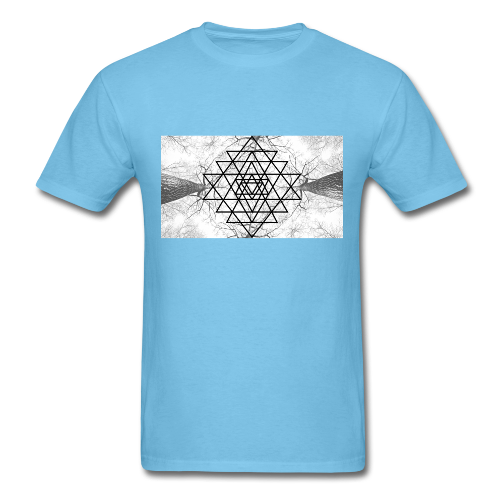 Sacred Geometry Casual Unisex Classic T-Shirt - aquatic blue