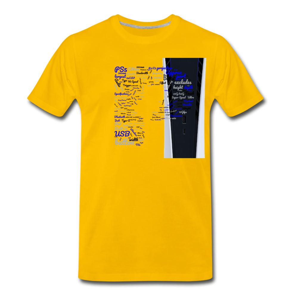 Exclusive Customized Ps5 Men's Premium T-Shirt - sun yellow