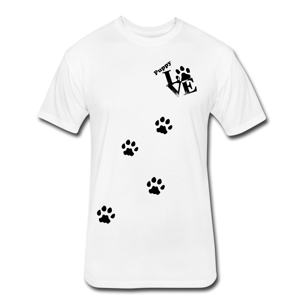 Puppy aLove Fitted Cotton/Poly T-Shirt by Next Level - white