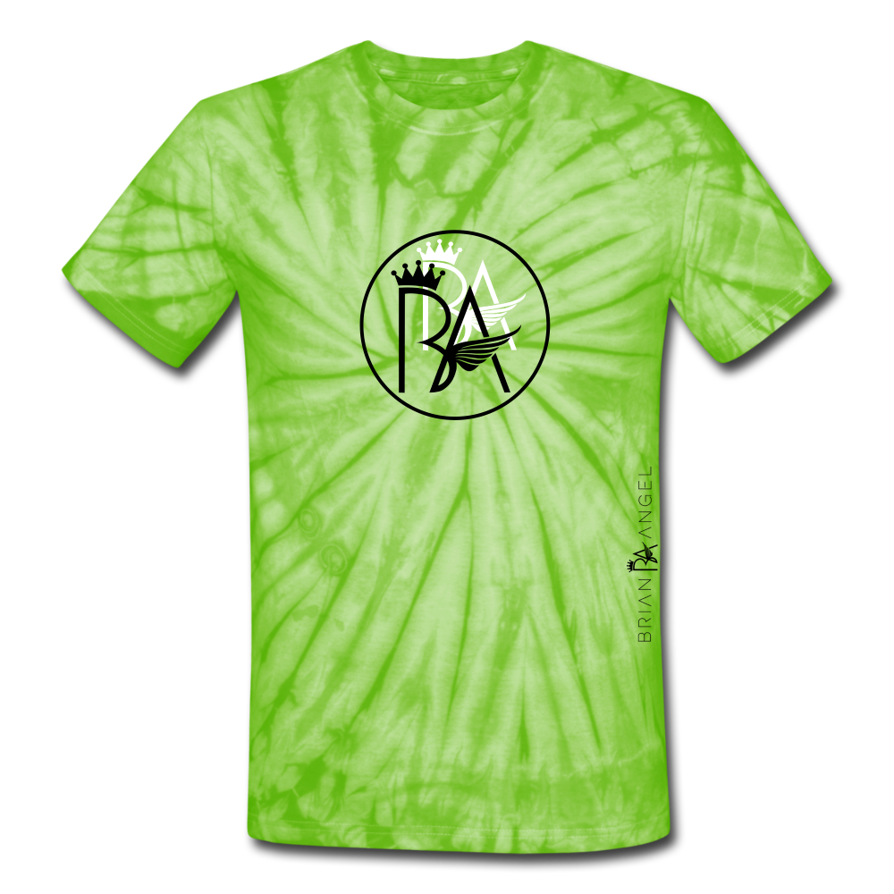 Brian Angel Limited Unisex Tie Dye T-Shirt - spider lime green