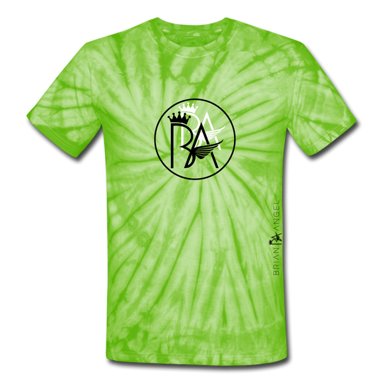 Brian Angel Limited Unisex Tie Dye T-Shirt - spider lime green