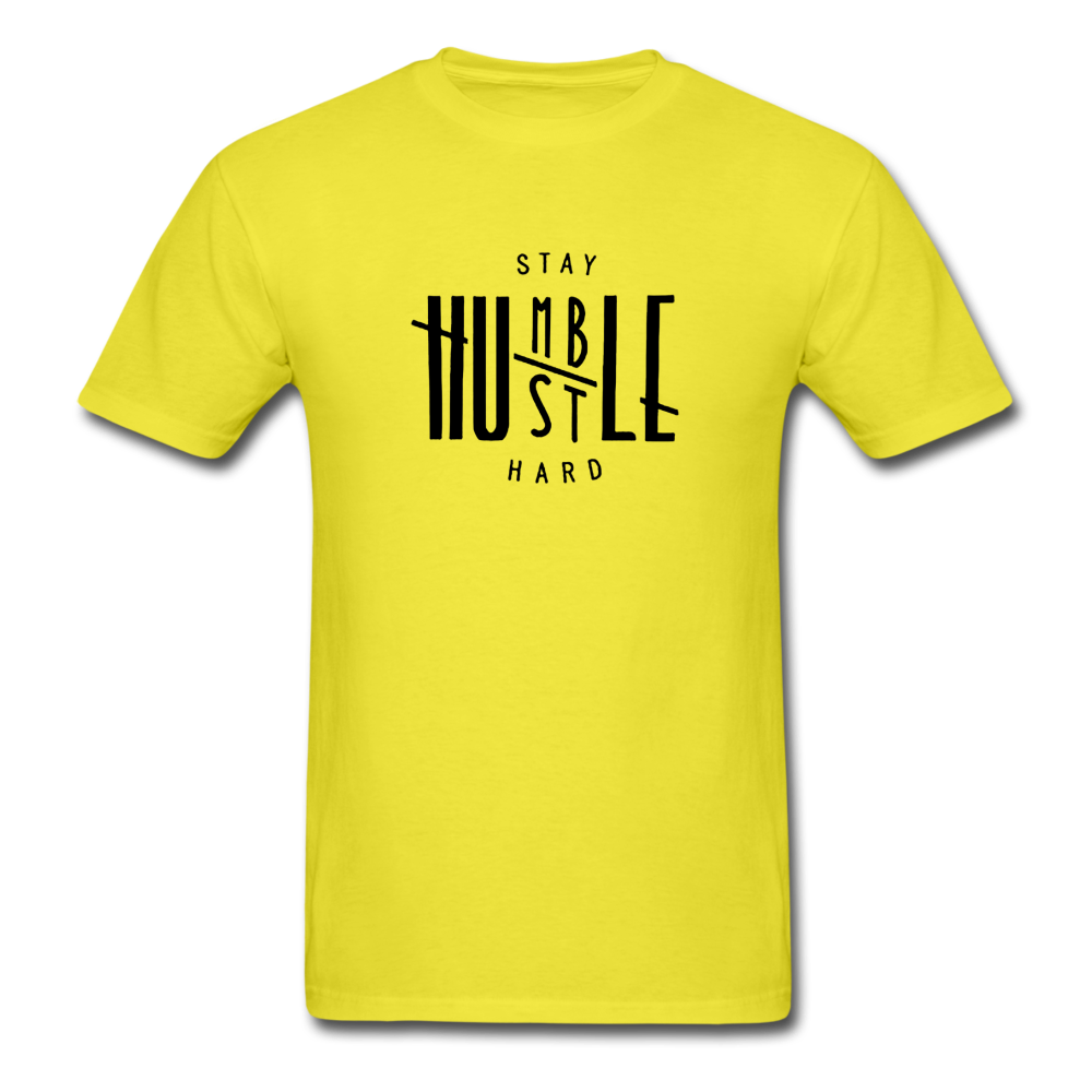Stay Humble Hustle Hard Ultra Cotton Adult T-Shirt - yellow