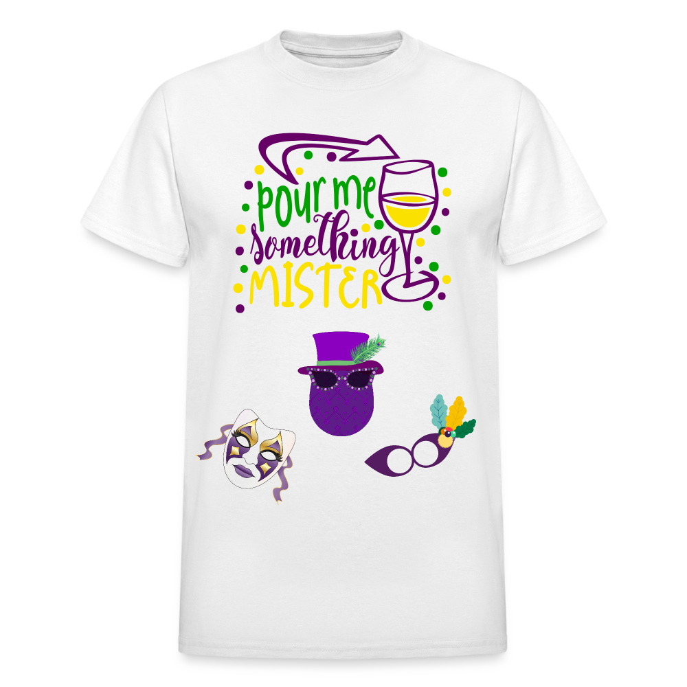 Mardi Gras Gildan Ultra Cotton Adult T-Shirt - white