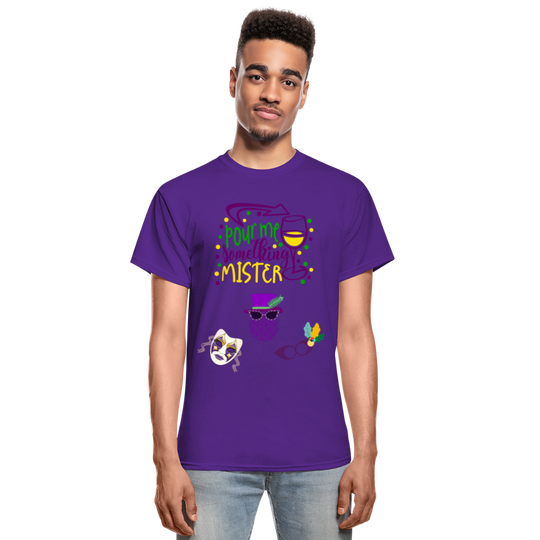 Mardi Gras Gildan Ultra Cotton Adult T-Shirt - purple