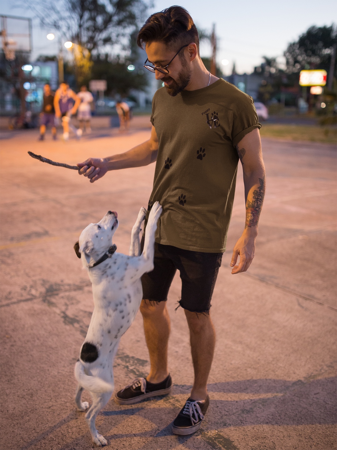 Puppy Love Fitted Cotton/Poly T-Shirt by Next Level - ENE TRENDS -custom designed-personalized-near me-shirt-clothes-dress-amazon-top-luxury-fashion-men-women-kids-streetwear-IG